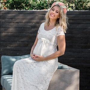 Lace Maternity Maxi Dress FIRM PRICE